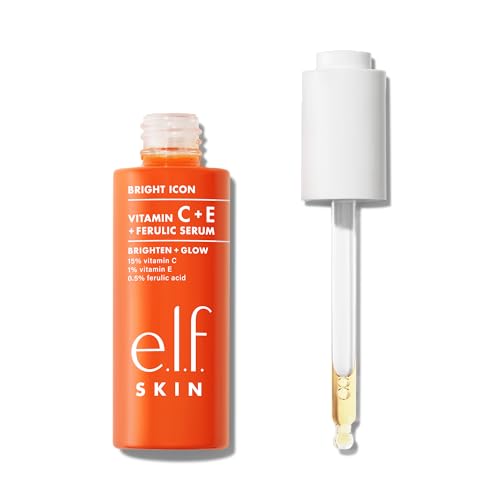 e.l.f. SKIN Suero Facial Bright Icon con Vitamina C, E y Ferúlico, Aclarante y Calmante, 15% Vitamina C, Vegano y Libre de Crueldad - imagen 1