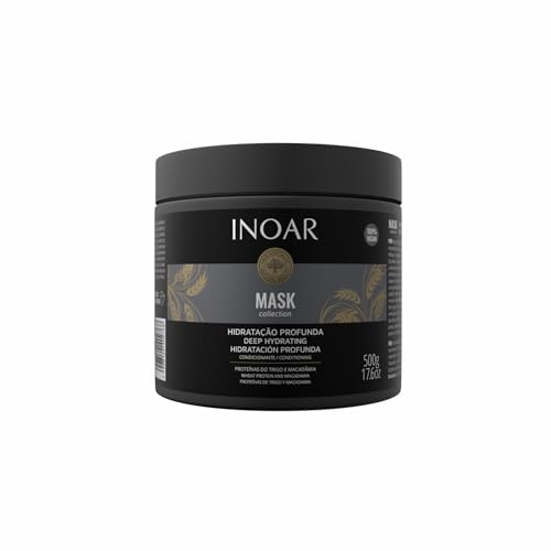 Mascarilla Capilar INOAR con Aceite de Macadamia y Proteínas de Trigo para Hidratación Profunda y Reparación, 500 g - imagen 3