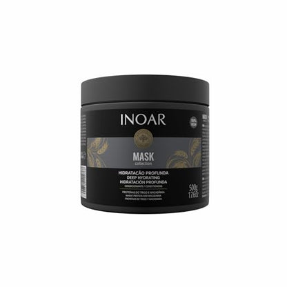Mascarilla Capilar INOAR con Aceite de Macadamia y Proteínas de Trigo para Hidratación Profunda y Reparación, 500 g - imagen 2