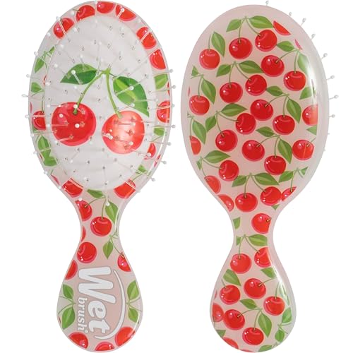 Cepillo Desenredante Mini Wet Brush, Cereza (Tutti Fruitti), Cepillo de Viaje, Cerdas IntelliFlex Ultra Suaves, Sin Dolor, Para Todo Tipo de Cabello, - imagen 1
