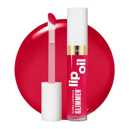 REVLON Super Lustrous Glimmer Aceite Labial, Hidratante y Tinte, Acabado Brillante, Con Escualano de Origen Vegetal, 009 Boiling Point, 0.13 fl oz - imagen 1
