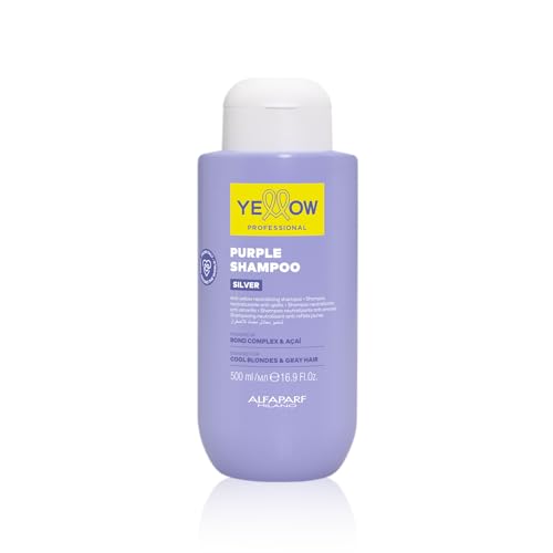 Alfaparf Milano Yellow Professional Silver - Champú Morado para Cabello Rubio Frío y Canoso - Champú Neutralizante Antiamarillo con Complejo de - imagen 2