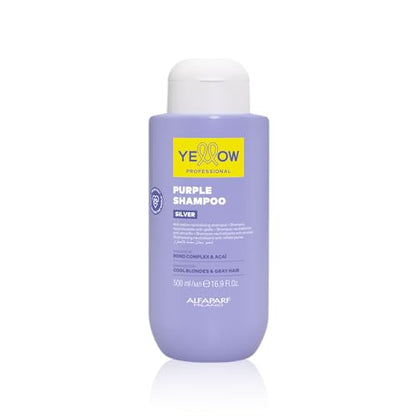 Alfaparf Milano Yellow Professional Silver - Champú Morado para Cabello Rubio Frío y Canoso - Champú Neutralizante Antiamarillo con Complejo de - imagen 2
