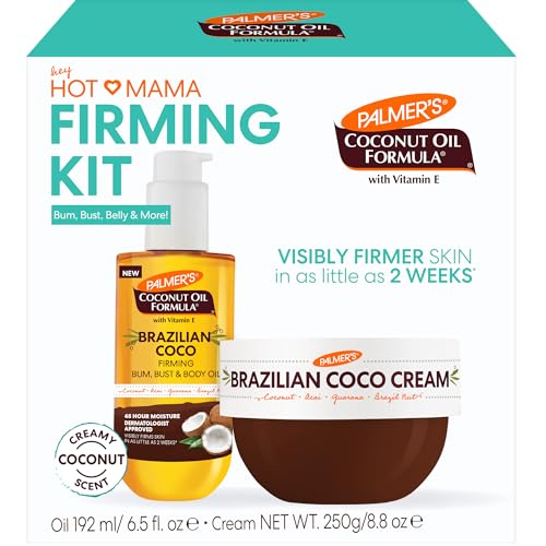 Kit de Acondicionamiento Palmer's Brazilian Coco Hot Mama, Dúo de Cuidado de Piel con Crema Corporal Firme (8.8 Oz) y Aceite Corporal (6.6 Fl Oz) - imagen 3