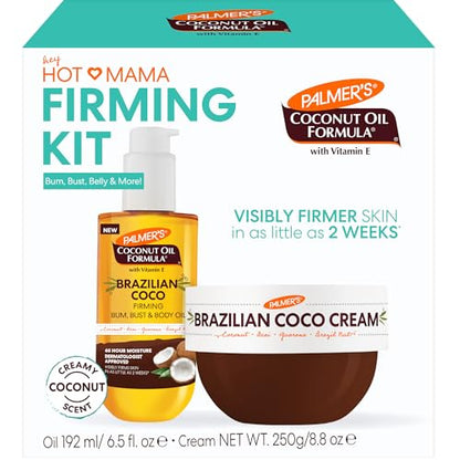Kit de Acondicionamiento Palmer's Brazilian Coco Hot Mama, Dúo de Cuidado de Piel con Crema Corporal Firme (8.8 Oz) y Aceite Corporal (6.6 Fl Oz) - imagen 3