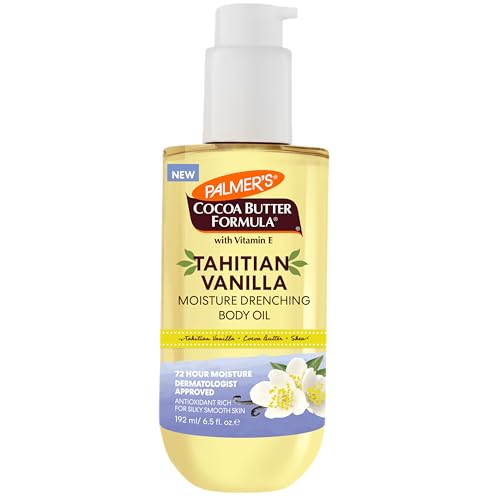 Aceite Corporal Palmer's Cocoa Butter Formula, Hidratación de 72 Horas con Vainilla Tahitiana, 6.5 Oz, Con Manteca de Karité y Vitamina E, Suaviza y - imagen 2