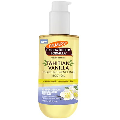 Aceite Corporal Palmer's Cocoa Butter Formula, Hidratación de 72 Horas con Vainilla Tahitiana, 6.5 Oz, Con Manteca de Karité y Vitamina E, Suaviza y - imagen 4