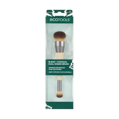 Brocha de Maquillaje Dual EcoTools Blend + Conceal, para Base y Corrector, Pincel Sintético Vegano y Cruelty-Free, Ideal para Viajes, 1 Unidad - imagen 2