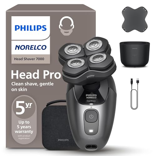 Philips Norelco Head Shaver Pro 7000 Series - Electric Shaver for Men and Women, 360° Flexing Head & ComfortCut Blades for Clean Shave, Gentle on Skin - imagen 3