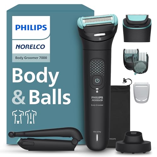 Philips Norelco Body Groomer 7000 Series, Men's Whole Body Groomer, Contour-Following 2D Flexing Head, Triple Protect Shave System & Intimate Body Hai - imagen 1