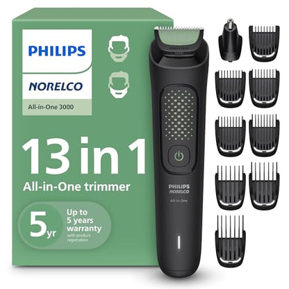 Philips Norelco Afeitadora 13 en 1 Serie 3000, Recortadora de Barba y Cortadora de Cabello para Hombre, 9 Ajustes de Longitud, Cuchillas - imagen 2