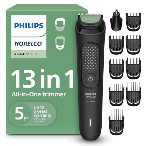 Philips Norelco Afeitadora 13 en 1 Serie 3000, Recortadora de Barba y Cortadora de Cabello para Hombre, 9 Ajustes de Longitud, Cuchillas - imagen 4