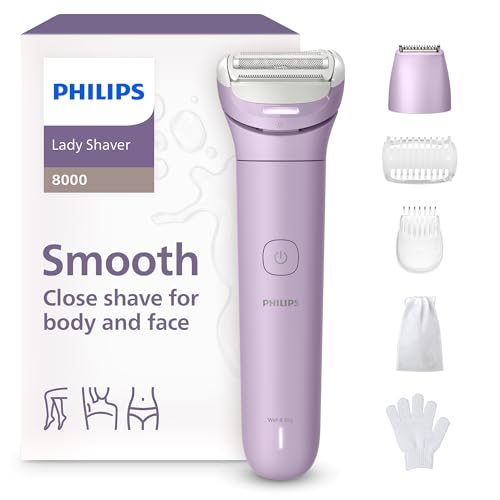 Philips Lady Shaver Series 8000 - Cordless, Wet & Dry Electric Shaver, 3-Blade Shaving System, Flexible Shaving Head, LED Light, for Legs, Body & Biki - imagen 1