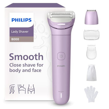 Philips Lady Shaver Series 8000 - Cordless, Wet & Dry Electric Shaver, 3-Blade Shaving System, Flexible Shaving Head, LED Light, for Legs, Body & Biki - imagen 2