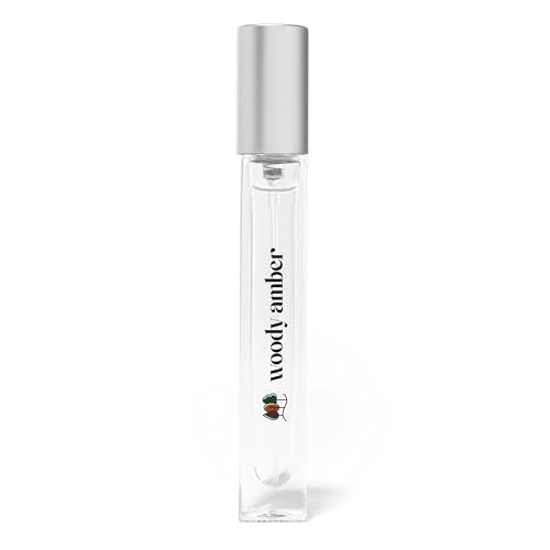 Just Juice Woody Amber - Mini Perfume de Viaje para Mujeres y Hombres - Perfume de Vainilla con Notas de Clavo, Frijol Tonka y Humo de Fogata - 0.33 - imagen 1