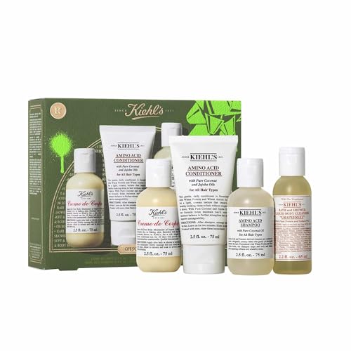 Set de Regalo de Cuidado Corporal y Capilar Kiehl's, Valor de $49, Incluye 3 Productos de Tamaño de Viaje: Champú, Acondicionador y Loción Corporal - imagen 1