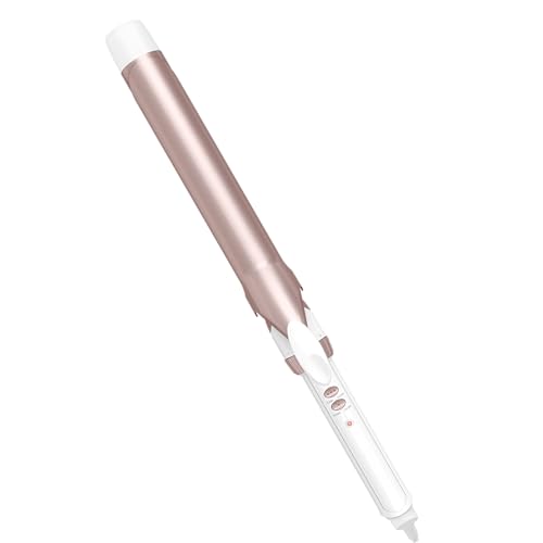 Conair Plancha de Cabello Doble Cerámica de 1¼ Pulgadas, Rizador para Ondas Sueltas en Cabello Largo y Medio, Blanco/Dorado Rosa - imagen 2