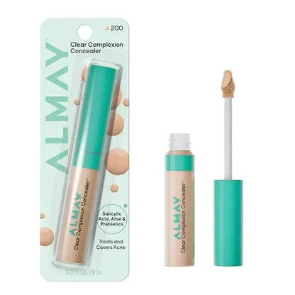 Corrector Almay Clear Complexion, Maquillaje Cruelty-Free para Piel Propensa al Acné, No Comedogénico, Vegano, Hipoalergénico, 200, 0.3 fl oz - imagen 3