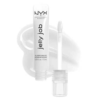 Brillo Labial NYX PROFESSIONAL MAKEUP Jelly Job, Gloss Labial Tinte con Acabado Suave y Brillante - Just Jelly (Transparente) - imagen 4