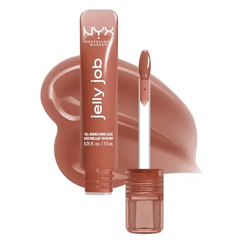 Brillo Labial NYX PROFESSIONAL MAKEUP Jelly Job, Tinte Labial con Acabado Glossy y Suave - Toast N' Jelly (Nude Claro) - imagen 1