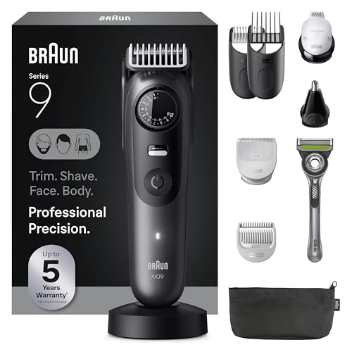 Braun Series 9 All-in-One Beard & Body Grooming Kit for Men, Cordless Trimmer, Hair Clippers & Shaver for Face, Hair & Body with Gillette Labs Razor,  - imagen 1
