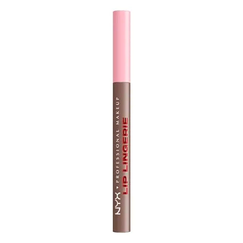 Lápiz Labial NYX PROFESSIONAL MAKEUP Lip Lingerie, Tinte Waterproof de Larga Duración, Color Taupe Brown - Acabado Sellado - imagen 1