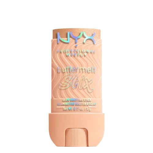 NYX PROFESSIONAL MAKEUP Buttermelt Glaze Stix, Iluminador en Barra No Graso con Hasta 8 Horas de Duración - 06 A Whole Melt (Oro) - imagen 1