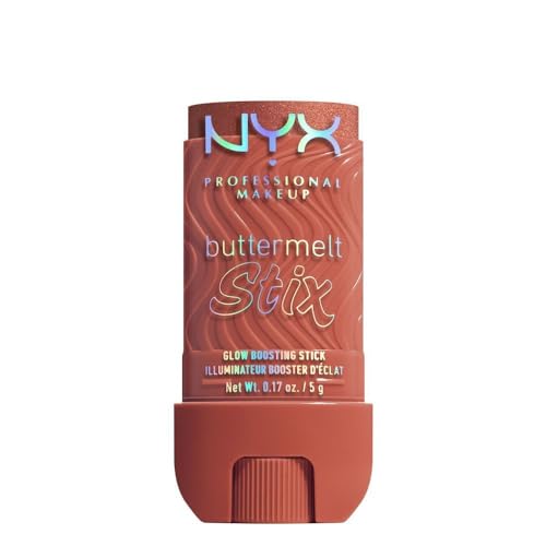 NYX PROFESSIONAL MAKEUP Buttermelt Glaze Stix, Iluminador en Barra No Graso con Hasta 8 Horas de Duración - 13 Left On Melt (Cobre) - imagen 1
