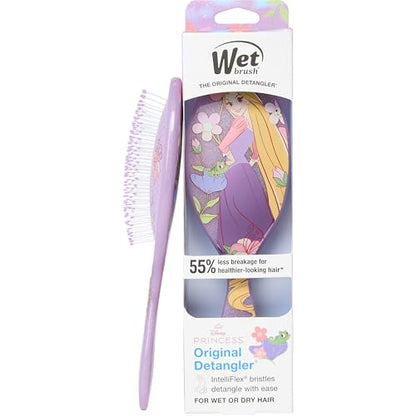 Cepillo Desenredante Original Wet Brush Disney Princess Rapunzel, Remoción de Nudos Sin Dolor, Cerdas Flexibles, Para Cabello Húmedo o Seco, Todos - imagen 1
