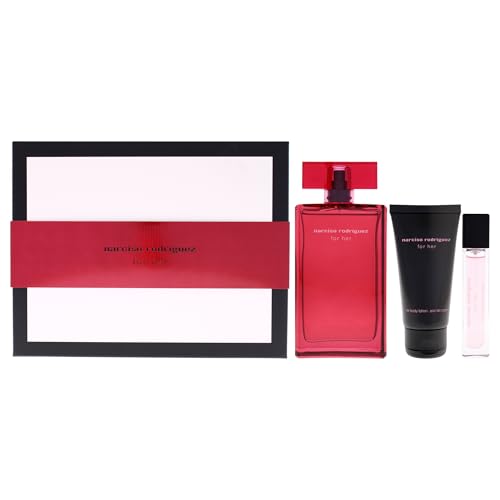 Narciso Rodriguez Intense para Mujeres - Set de Regalo de 3 Piezas: 3.3oz EDP Spray, 1.6oz Loción Corporal, 0.33oz EDP Spray (Mini) - imagen 1