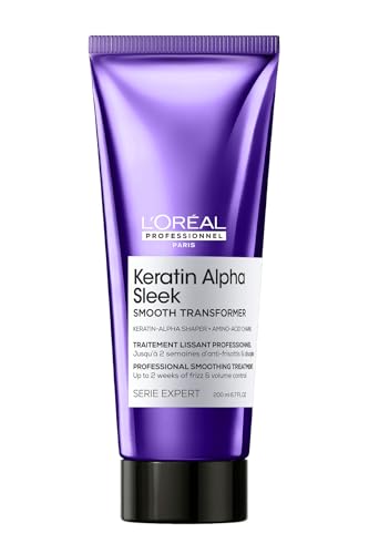 L'Oréal Professionnel Keratin Alpha Sleek Transformer - Suavizante para Todo Tipo de Cabello, Control de Frizz y Volumen, Brillo Instantáneo con - imagen 2
