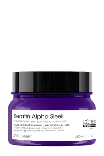 Mascarilla Profesional para el Cabello L'Oréal Professionnel Keratin Alpha Sleek - Nutre Profundamente y Alisa, Control de Frizz Duradero, Suavidad y - imagen 2